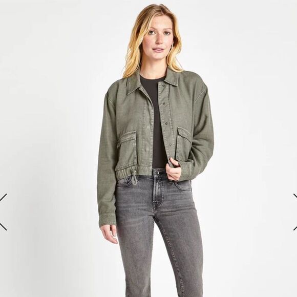 Splendid Breck Olive Green Cropped Utility Jacket size XS - Picture 2 of 12